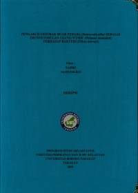 Pengaruh Ekstrak Buah Pedada (Sonneratia Alba) Sebagai Imunostimulan Udang Windu (Penaeus Monodon) Terhadap Bakteri (Vibrio Harveyi)
