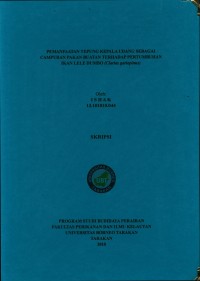 Pemanfaatan Tepung Kepala Udang Sebagai Campuran Pakan Buatan Terhadap Pertumbuhan Ikan Lele Dumbo (Clarias Gariepinus)