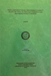 Peran Corporate Social Responsibility (CSR) PT. Medco E&P Tarakan Terhadap Pemberdayaan Masyarakat Di Kota Tarakan