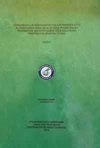 Pemberdayaan Masyarakat Dalam Pemanfaatan Alokasi Dana Desa (ADD) Di Desa Punan Dulau Kecamatan Sekatak Kabupaten Bulungan Provinsi Kalimantan Utara