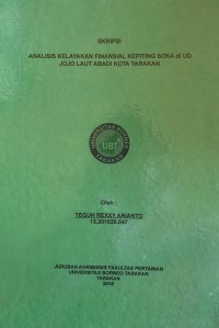 Analisis Kelayakan Finansial Kepiting Soka Di UD Jojo Laut Abadi Kota Tarakan