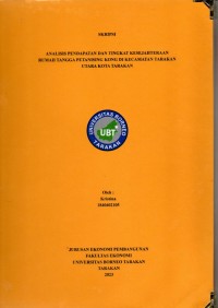 Analisis Pendapatan Dan Tingkat Kesejahteraan Rumah Tangga  Petani Singkong Di Kecamatan Tarakan Utara Kota Tarakan