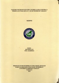 Faktor-Faktor Penghambat Pembelajaran Membaca Permulaan Pada Kelas 1-C Di SD Negeri 049 Tarakan