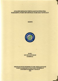 Analisis Kesiapan Mengajar Matematika Mahasiswa PGSD UBT Ditinjau Dari Self-Efficacy
