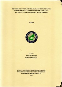 Pengembangan Media Pembelajaran Komik Matematika Materi Hubungan Antar Satuan Waktu, Jarak Dan Kecepatan Untuk Siswa Kelas V SDN 004 Tarakan