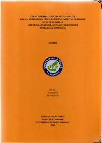 Peran Corporate Social Responsibility Dalam Memoderasi Pengaruh Profitabilitas Terhadap Nilai Perusahaan (Studi Pada Perusahaan Yang Terdaftar Di Bursa Efek Indonesia)