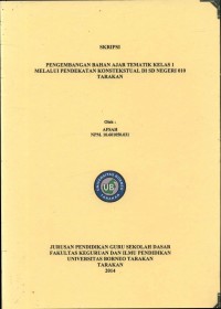 Pengembangan Bahan Ajar Tematik Kelas 1 Melalui Pendekatan Kontekstual Di SD Negeri 010 Tarakan