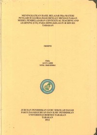 Meningkatkah Hasil Belajar PKn Materi Pengaruh Globalisasi Dengan Menggunakan Model Pembelajaran Contextual Teaching And Learning (CTL) Pada Siswa Kelas IV-B SDN 021 Tarakan