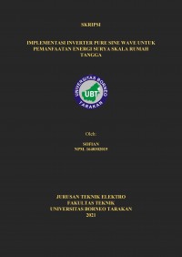 Implementasi Inverter Pure Sine Wave Untuk Pemanfaatan Energi Surya Skala Rumah Tangga