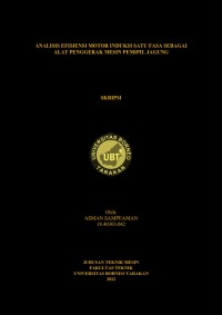 Analisis Efisiensi Motor Induksi Satu Fasa Sebagai Alat Penggerak Mesin Pemipil Jagung