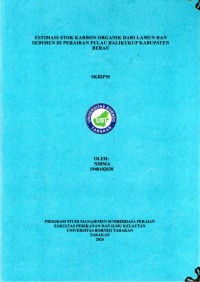 Estimasi Stok Karbon Organik Dari Lamun Dan Sedimen Di Perairan Pulau Balikukup Kabupaten Berau