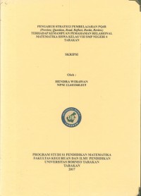 Pengaruh Strategi Pembelajaran PQ4R (Preview, Question, Read, Reflect, Recite, Review) Terhadap Kemampuan Pemahaman Relasional Matematika Siswa Kelas VIII SMP Negeri 4 Tarakan