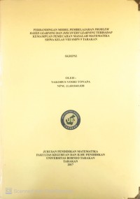 Perbandingan Model Pembelajaran Problem Based Learning Dan Discovery Learning Terhadap Kemampuan Pemecahan Masalah Matematika Siswa Kelas VIII SMPN 9 Tarakan