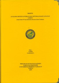 Analisis Sistem Antrian dan Optimalisasi Layanan Loket (Studi Pada PT POS Indonesia (Persero) Kota Tarakan)
