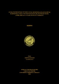 Studi Filter Single Tuned Untuk Meminimalisasi Dampak Harmonisa Pada Unit Penyelenggara  Bandar Udara (UPBU) Kelas 1 Utama  Juwata Tarakan