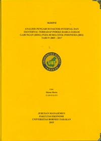 Analisis Pengaruh Faktor Internal Dan Eksternal Terhadap Indeks Harga Saham Gabungan (IHSG) Pada Bursa Efek Indonesia (BEI) Tahun 2005 – 2017
