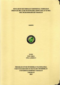 Pengaruh Kecerdasan Emosional Terhadap Prestasi Belajar Siswa Kelas XI-MIA SMA Muhammadiyah Tarakan