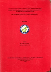 Analisis Yuridis Terhadap Putusan Hakim Dalam Perkara Tindak Pidana Kekerasan Yang Dilakukan Bersama Sama Terhadap Orang Dimuka Umum  (Studi Kasus Putusan 2/Pid.B/2021/PN Tar)