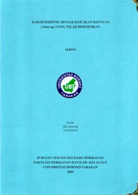 Karakteristik Minyak Hati Ikan Manyung (Arius Sp.) Yang Telah Dimurnikan