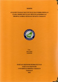 Analisis Tingkat Keuntungan Dan Perbandingan Usaha Mikro Kecil Dan Menengah Berbagai Produk Sambal Kemasan Di Kota Tarakan