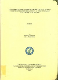 A Proposed Reading Course Book For The Tenth Grade Students Of Tourism Department At SMKN 1 Tarakan In Academic Year 2011- 2012
