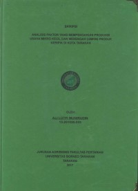 Analisis Faktor Yang Mempengaruhi Produksi Usaha Mikro Kecil Dan Menengah (UMKM) Produk Keripik Di Kota Tarakan