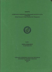 Komparasi Pendapatan Pedagang Sayur Di Kota Tarakan (Studi Kasus Di Pasar Gusher Dan Tenguyun)