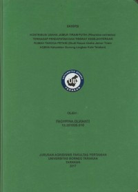 Kontribusi Usaha Jamur Tiram Putih (Pleurotus ostreatus) Terhadap Pendapatan Dan Tingkat Kesejahteraan Rumah Tangga Petani (Studi Kasus Usaha Jamur Tiram AQSHA Kelurahan Gunung Lingkas Kota Tarakan)