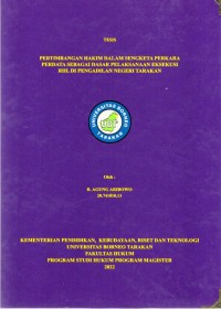 Pertimbangan Hakim Dalarn Sengketa Perkara Perdata Sebagai Dasar Pelaksanaan Eksekusi Riil Di Pengadilan Negeri Tarakan