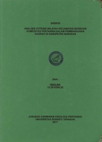 Analisis Potensi Wilayah Kecamatan Berbasis Komoditas Pertanian Dalam Pembangunan Daerah Di Kabupaten Nunukan