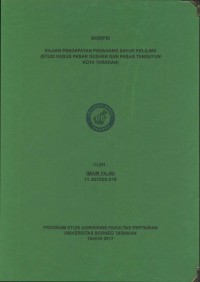 Kajian Pendapatan Pedagang Sayur Keliling (Studi Kasus Pasar Gusher Dan Pasar Tenguyun Kota Tarakan)