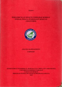 PERLINDUNGAN HUKUM TERHADAP KORBAN TINDAK PIDANA PEMERASAN SEKSUAL (SEKSTORSI)