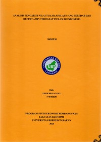 Analisis Pengaruh, Nilai Tukar, Jumlah Uang Beredar, Defisit APBN Terhadap Inflasi Di Indonesia