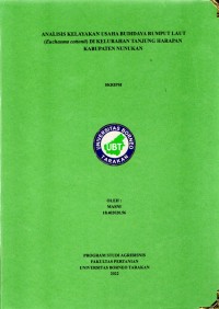 Analisis Kelayakan Usaha Budidaya Rumput Laut (Eucheuma cottonii) Di Kelurahan Tanjung Harapan Kabupaten Nunukan
