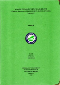 Analisis Pendapatan Petani Cabai Rawit (Capsicum frutescens l.) Di Kelurahan Juata Laut Kota Tarakan