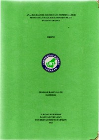 Analisis Faktor-Faktor Yang Mempengaruhi Permintaan Buah Jeruk Impor Sunkist Di Kota Tarakan