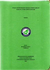 Evaluasi Penerapan Budaya Perusahaan Pada PT. Citra Sawit Lestari