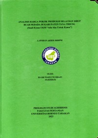 ANALISIS HARGA POKOK PRODUKSI SELAI DAN SIRUP BUAH PEDADA DI KABUPATEN TANA TIDUNG (STUDI KASUS UKM
