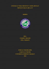 Studi Kuat Tekan Beton FC'20 MPA Dengan Menggunakan Air Laut
