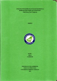Strategi Pengembangan Pasar Tradisional Berbasis Pada Perilaku Konsumen (Studi Kasus Pasar Tenguyun)