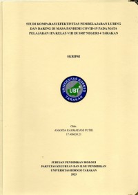 Studi Komparasi Efektivitas Pembelajaran Luring Dan Daring Di Masa Pandemi Covid-19 Pada Mata Pelajaran IPA Kelas VIII Di SMP Negeri 4 Tarakan