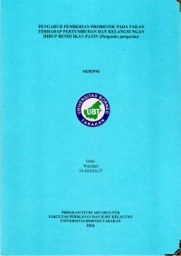 Pengaruh Pemberian Probiotik Pada Pakan Terhadap Pertumbuhan Dan Kelangsungan Hidup Benih Ikan Patin (Pangasius pangasius)