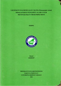 Uji Efektivitas Bubuk Kayu Manis (Cinnamomun verum) Sebagai Bahan Pengawet Alami Untuk Meningkatkan Umur Simpan Roti