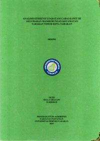 Analisis Efisiensi Usahatani Cabai Rawit Di Kelurahan Mamburungan Kecamatan Tarakan Timur Kota Tarakan