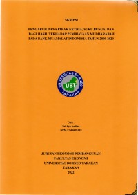 Pengaruh Dana Pihak Ketiga, Suku Bunga Dan Bagi Hasil Terhadap Pembiayaan Mudharabah Pada Bank Muamalat Indoensia Tahun 2009-2020
