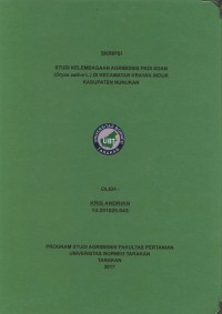 Studi Kelembagaan Agribisnis Padi Adan (Oryza sativa L.) Di Kecamatan Krayan Induk Kabupaten Nunukan