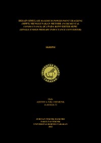 Desain Simulasi Maximum Power Point Tracking (MPPT) Menggunakan Metode Incremental Conductance (IC) Pada Konverter SEPIC Single Ended Primary Inductance Converter)