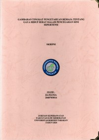 Gambaran Tingkat Pengetahuan Remaja Tentang Gaya Hidup Sehat Dalam Pencegahan Dini Hipertensi