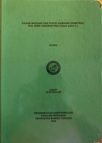 Kajian Biochar Dan Pupuk Kandang Ayam Pada Dua Jenis Tanaman Padi (Oryza sativa L.)