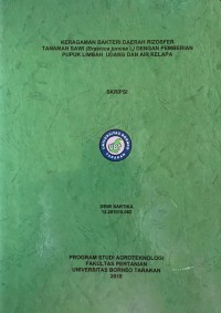 Keragaman Bakteri Daerah Rizosfer Tanaman Sawi (Brasicca juncea L.) Dengan Pemberian Pupuk Limbah Udang Dan Air Kelapa